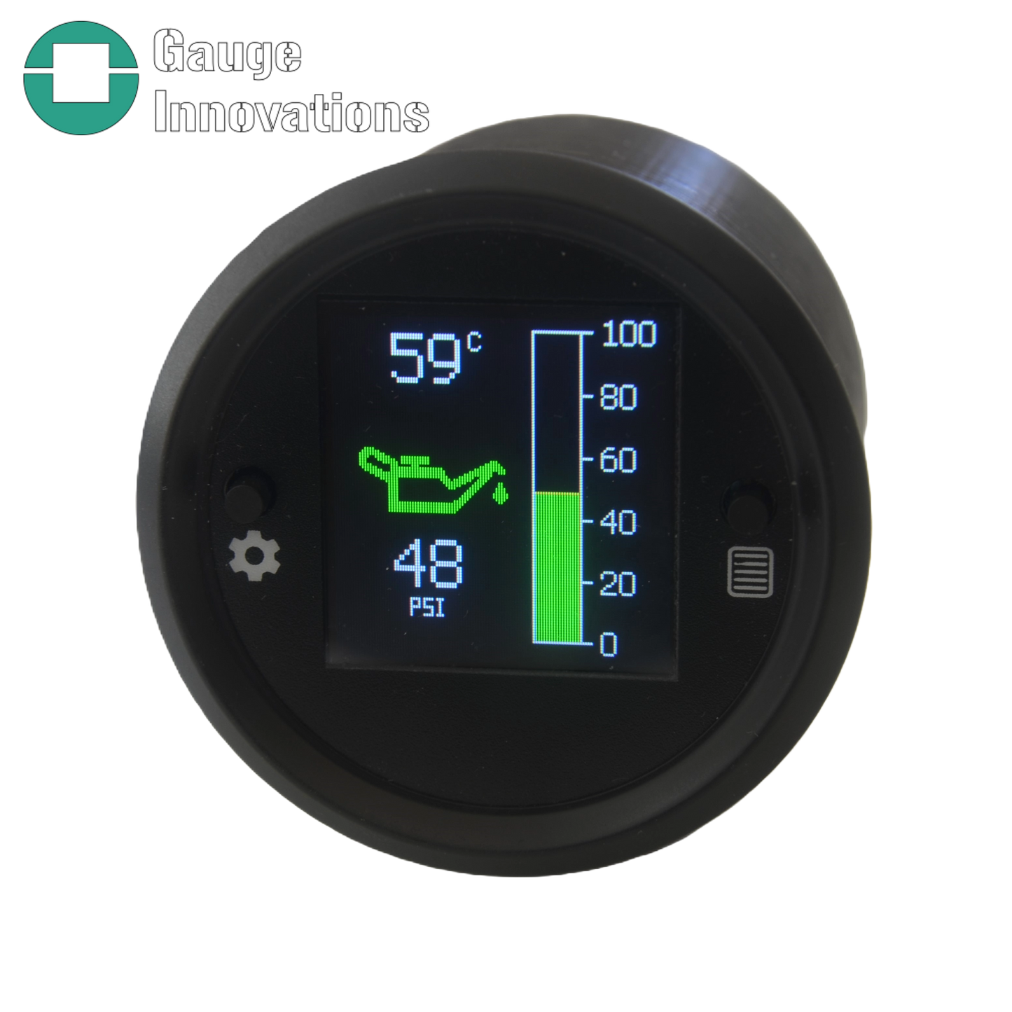 Oil Pressure and Temperature 52mm Gauge