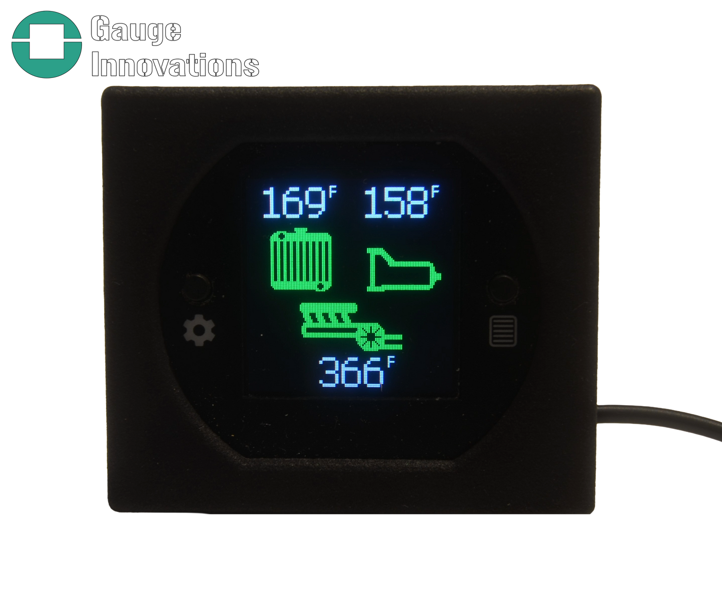 Coolant, Transmission, EGT temperature dash gauge - audible, visual alarms