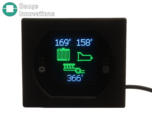 Coolant, Transmission, EGT temperature dash gauge - audible, visual alarms