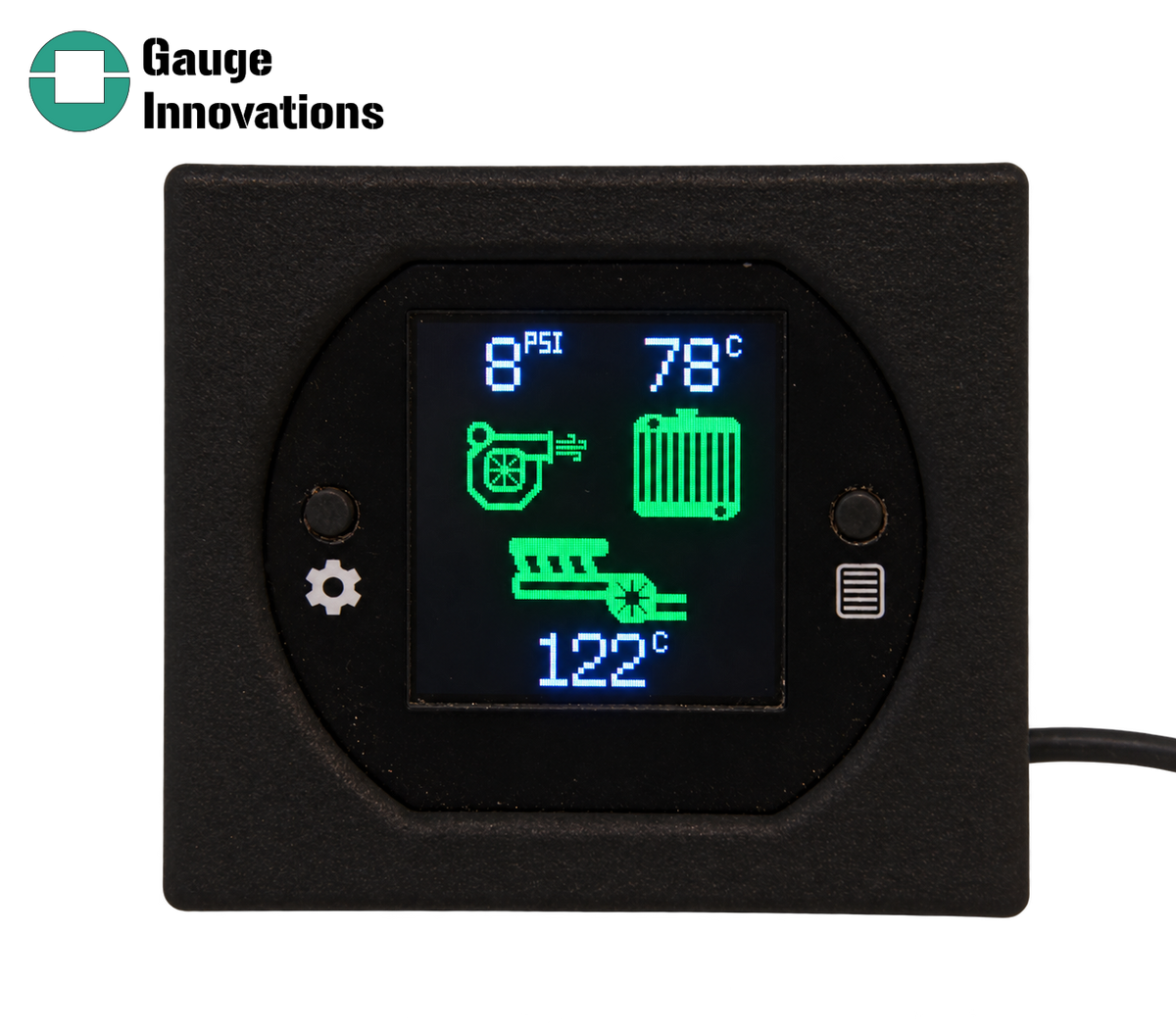 Boost Pressure,  Coolant and EGT temperature dash gauge