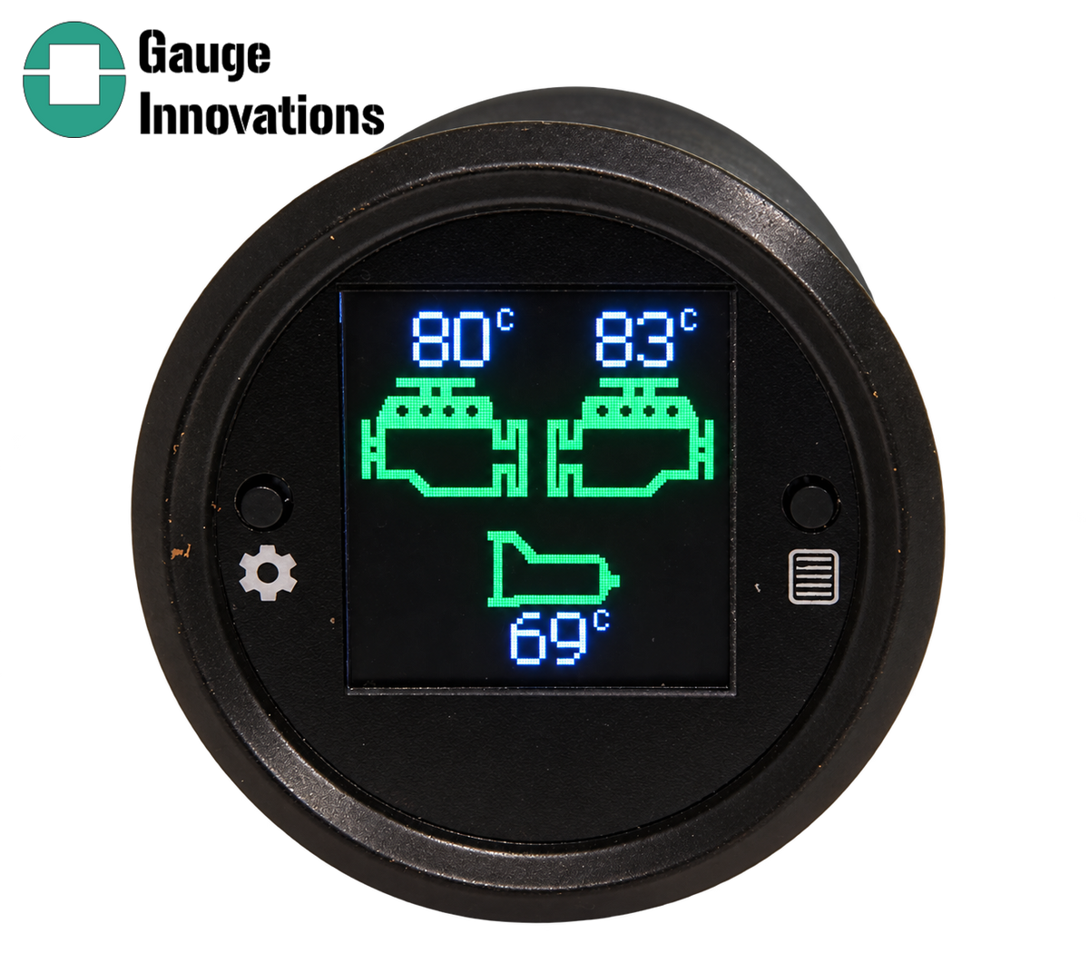 V8 Engine Head  and Auto Transmission Temperature Gauge with visual/audible overheating alarms