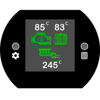 Engine Oil, Coolant and EGT temperature dash gauge - audible, visual alarms - Custom