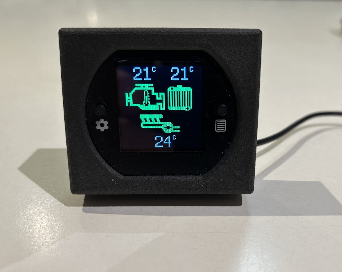 Engine Oil, Coolant and EGT temperature dash gauge - audible, visual alarms - Custom