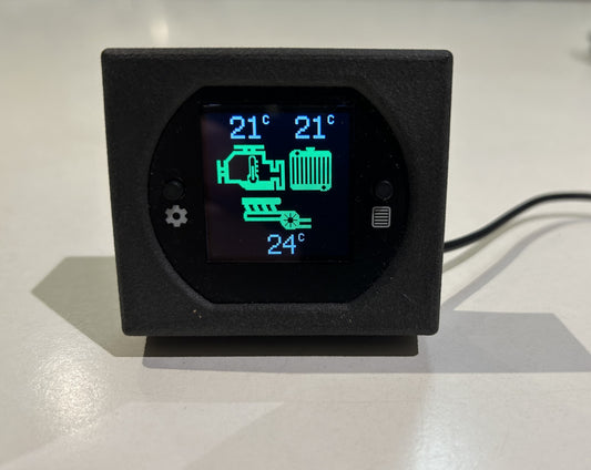 Engine Oil, Coolant and EGT temperature dash gauge - audible, visual alarms - Custom