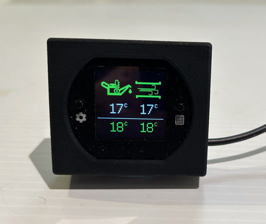 Oil Temperature and Intake Temperature Dash Gauge - Custom