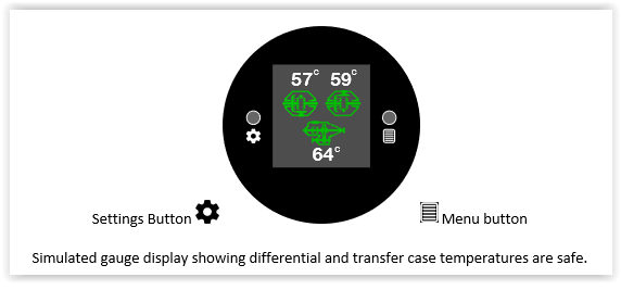 Front/Rear Differentials and Transfer Case Temperature Gauge