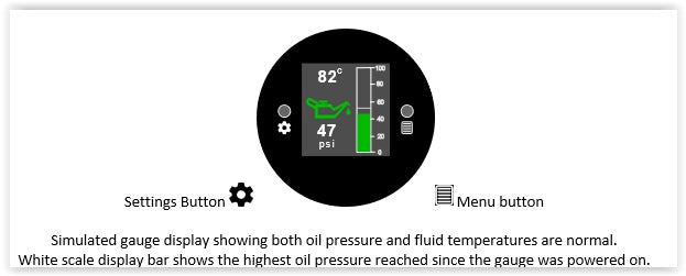 Oil Pressure and Temperature 52mm Gauge