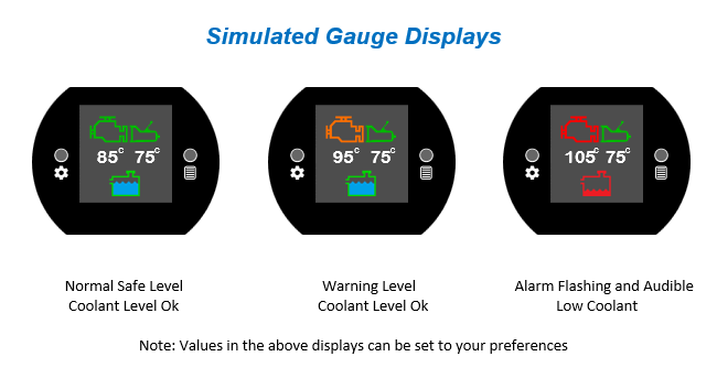 Engine, Transmission Temperature, Coolant Level Dash Gauge